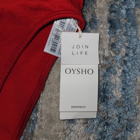 OYSHO Ribbed Red Hot Swimsuit || Retail 799 || NWT - Picture 8 of 9